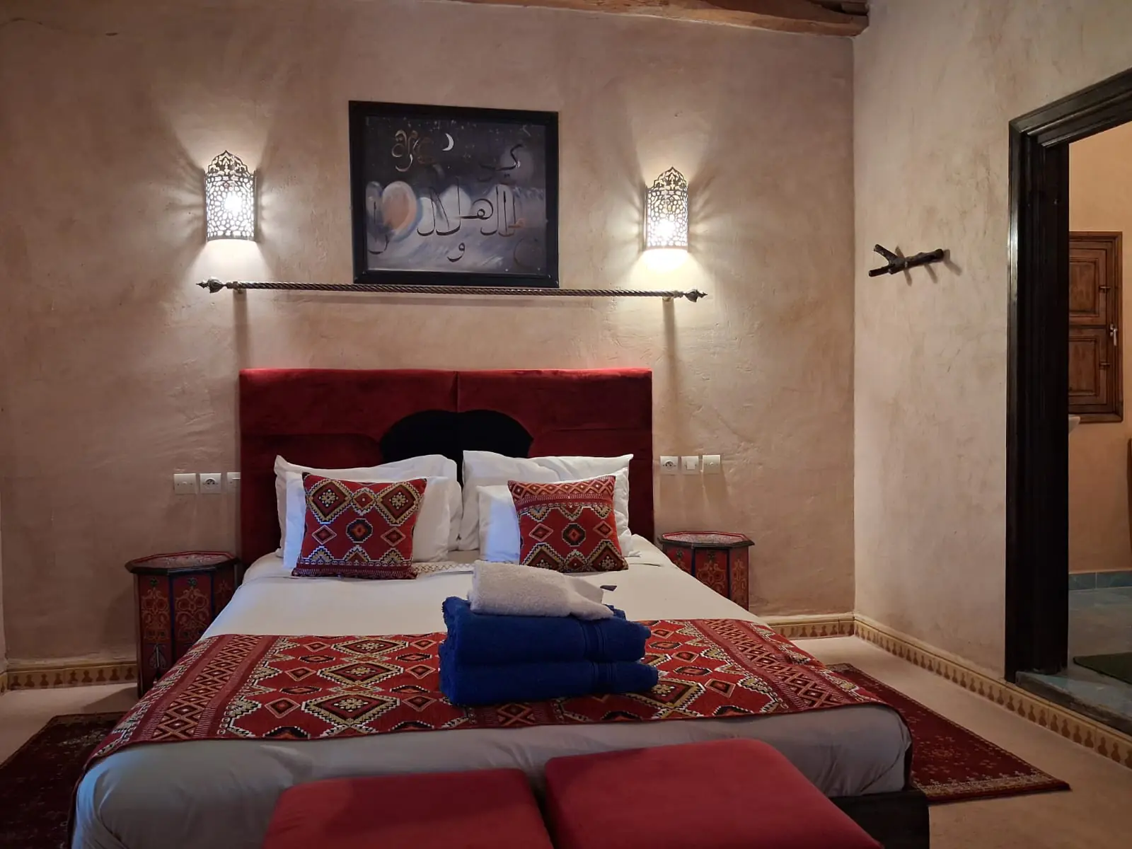Double Room (Mountain View), Door 3, Chambre d’hôtes Aya, Ouzoud — wide view of the room